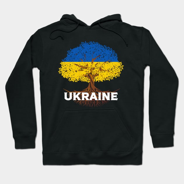 Ukraine Flag Tree Hoodie by AllWellia